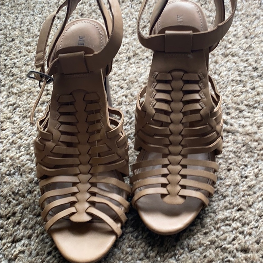 High heel huarache sandals